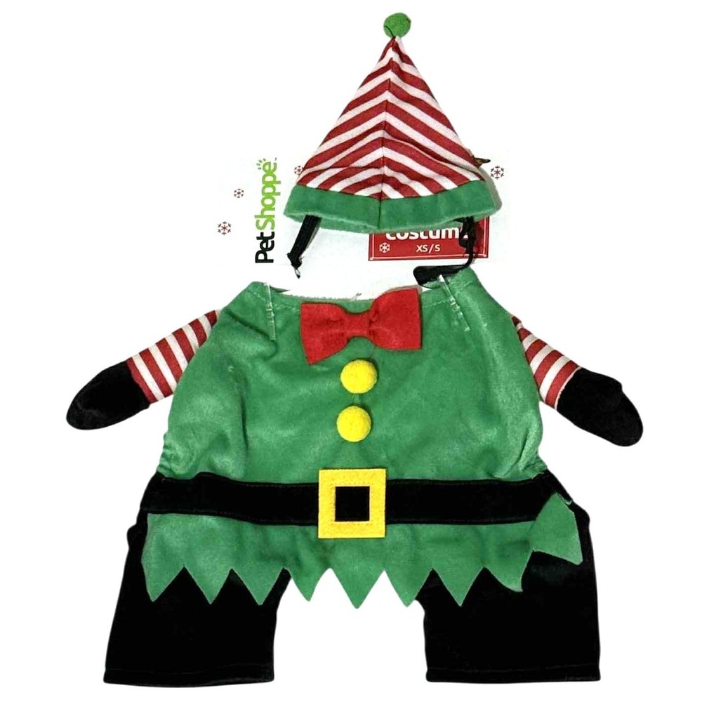 Pet Shoppe Elf Pet Costume Size XS/ S NWT Fits Pets 12-19 lbs.  w/Hat